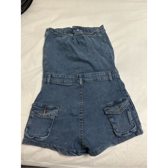 Denim One Piece Romper - Picture 3 of 3